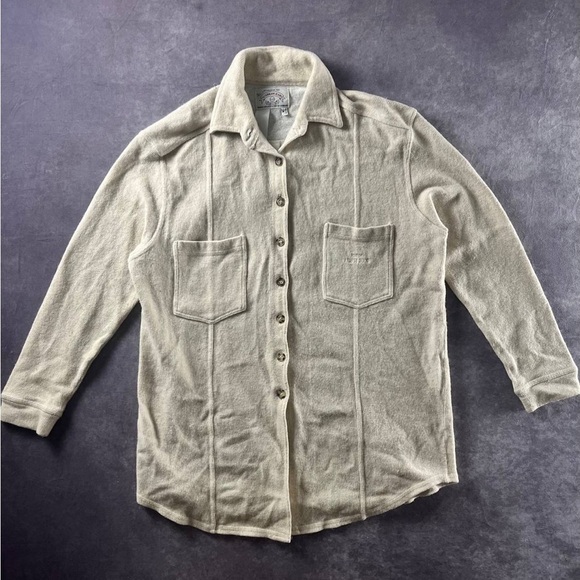 Armani Jeans Other - Vintage Armani Jeans Shirt Jacket – Made in Italy 90s Beige Knit Overshirt (M)